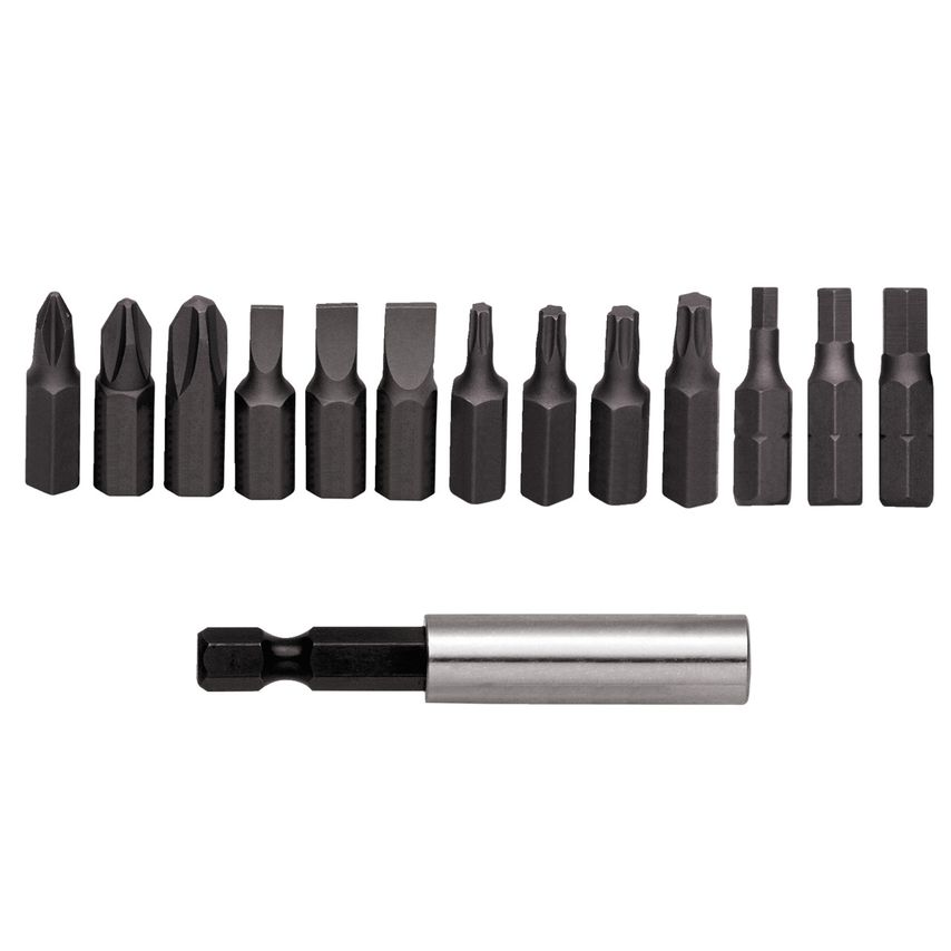 Bit box 1/4 PH+SL+TX+hex.+holder 14pcs