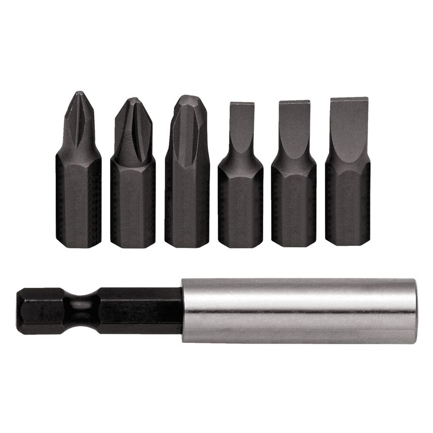 Bit box 1/4 PH+SL+bit holder magn. 7pcs