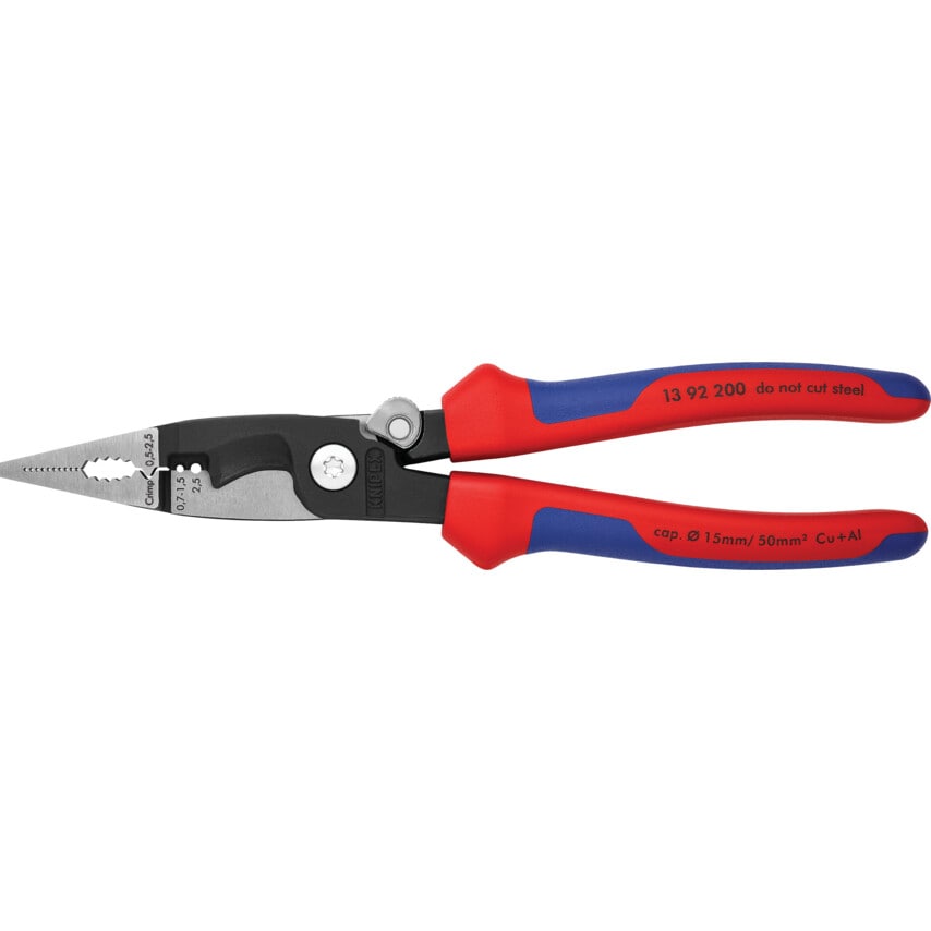 Black Atramentised Electrical Installation Plier 200mm