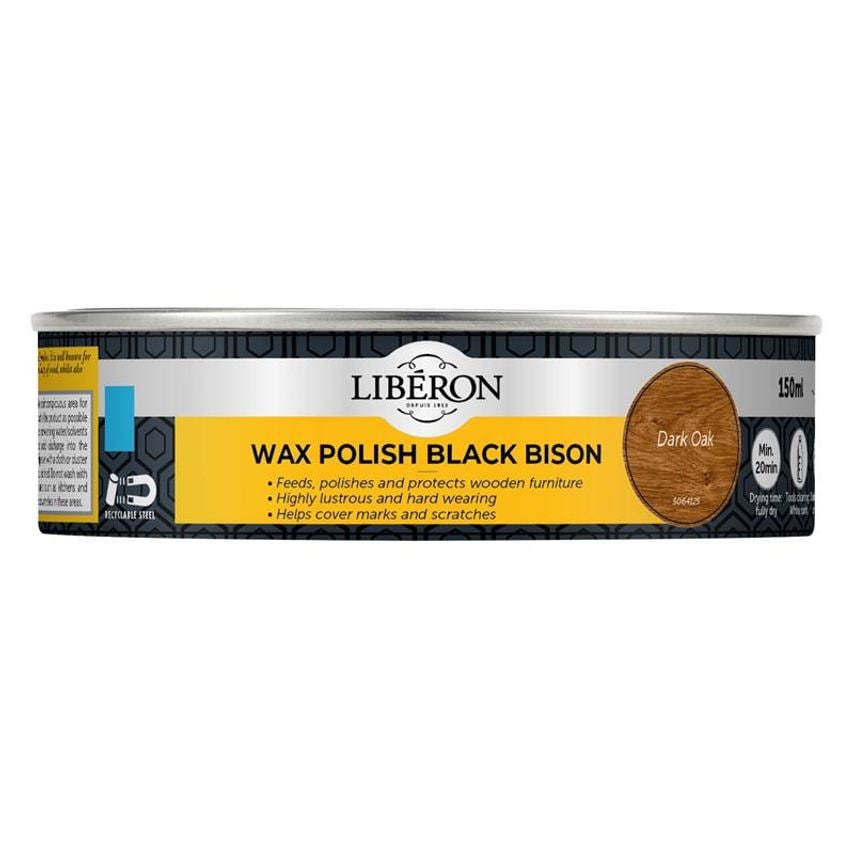 Black Bison Wax Paste Dark Oak 150ml
