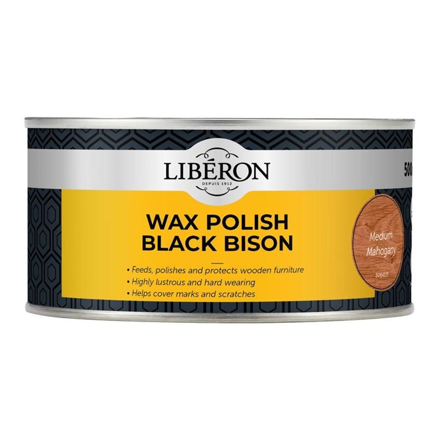 Black Bison Wax Paste Medium Mahogany 500ml