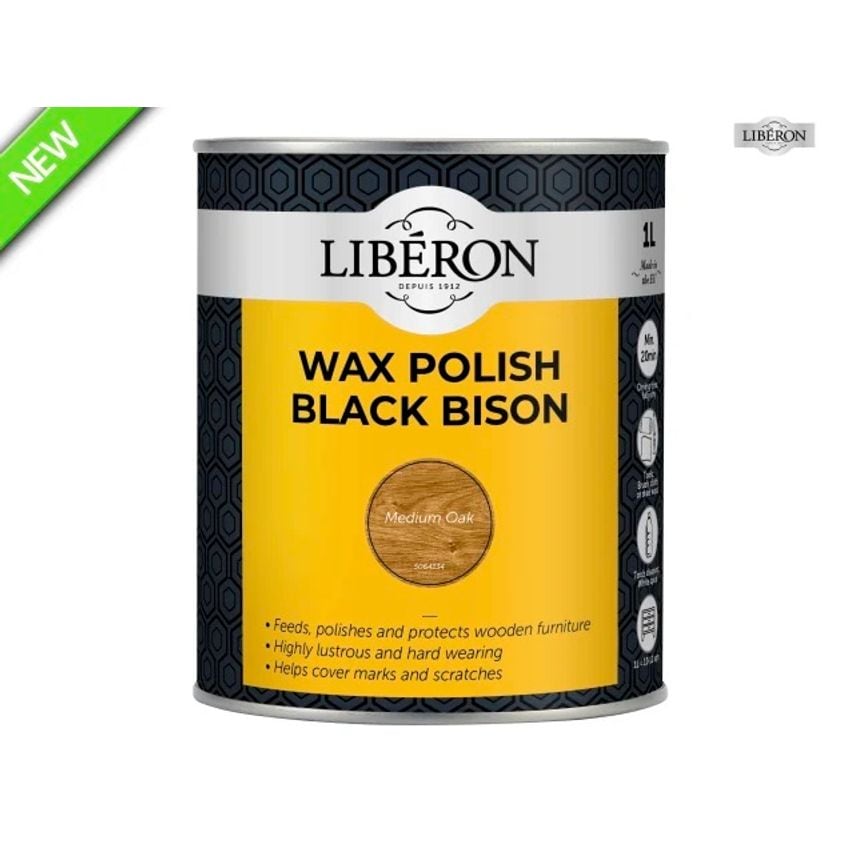 Black Bison Wax Paste Medium Oak 1kg