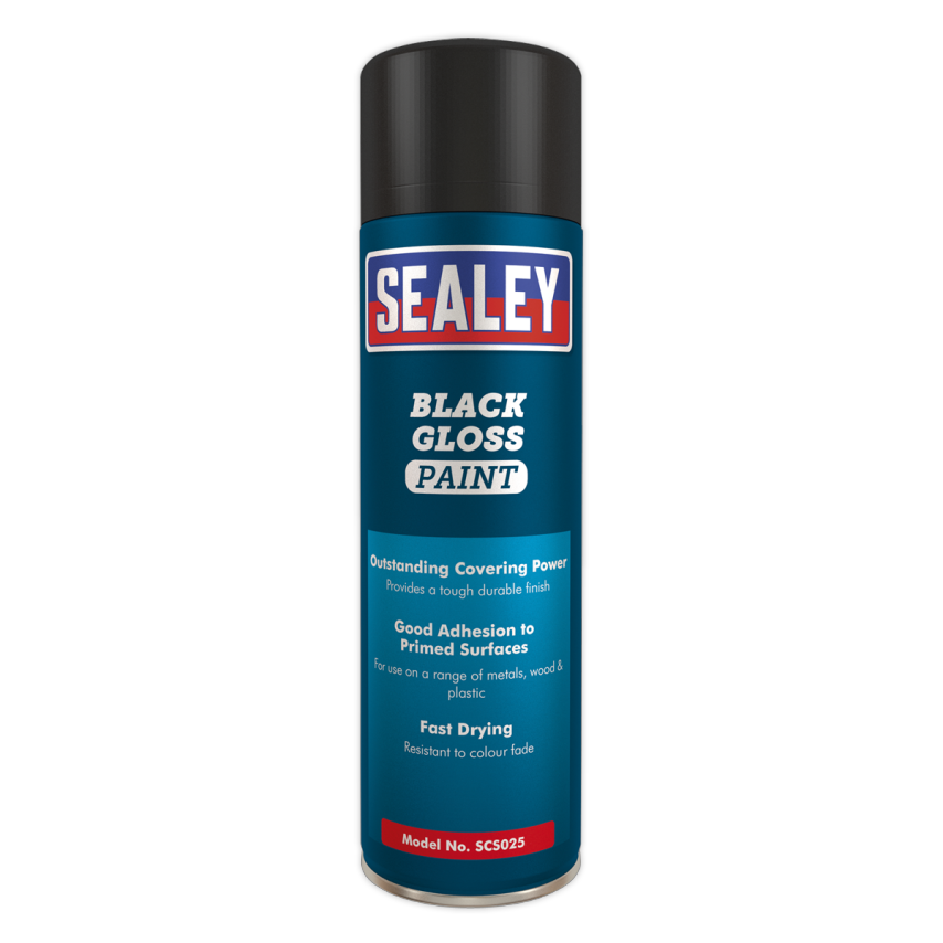Black Gloss Paint 500ml, Pack of 6