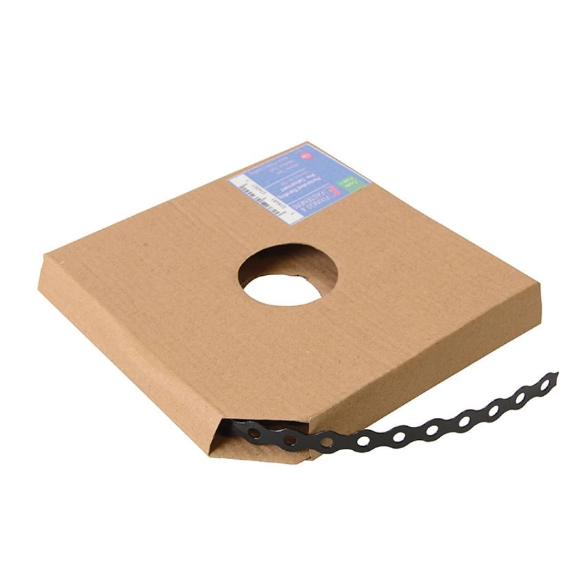 Black Plastic Coated Pre-Galvanised Band 12mm x 0.8 x 10m Box 1 FORPCBB12