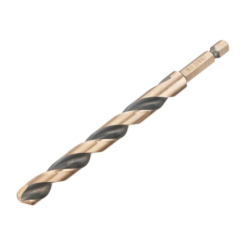 Black and Gold Hex HSS-G Drill Bit 10.0mm