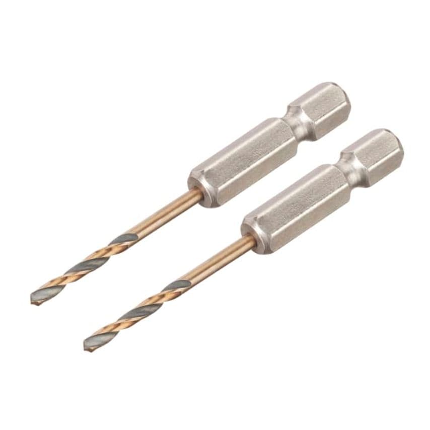 Black and Gold Hex HSS-G Drill Bits 2.5mm - Pack of 2