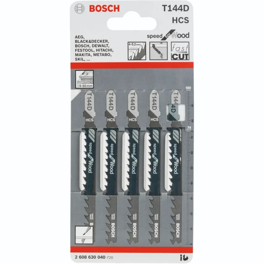 Blade Jigsaw T144D 5 Piece 100mm HCS