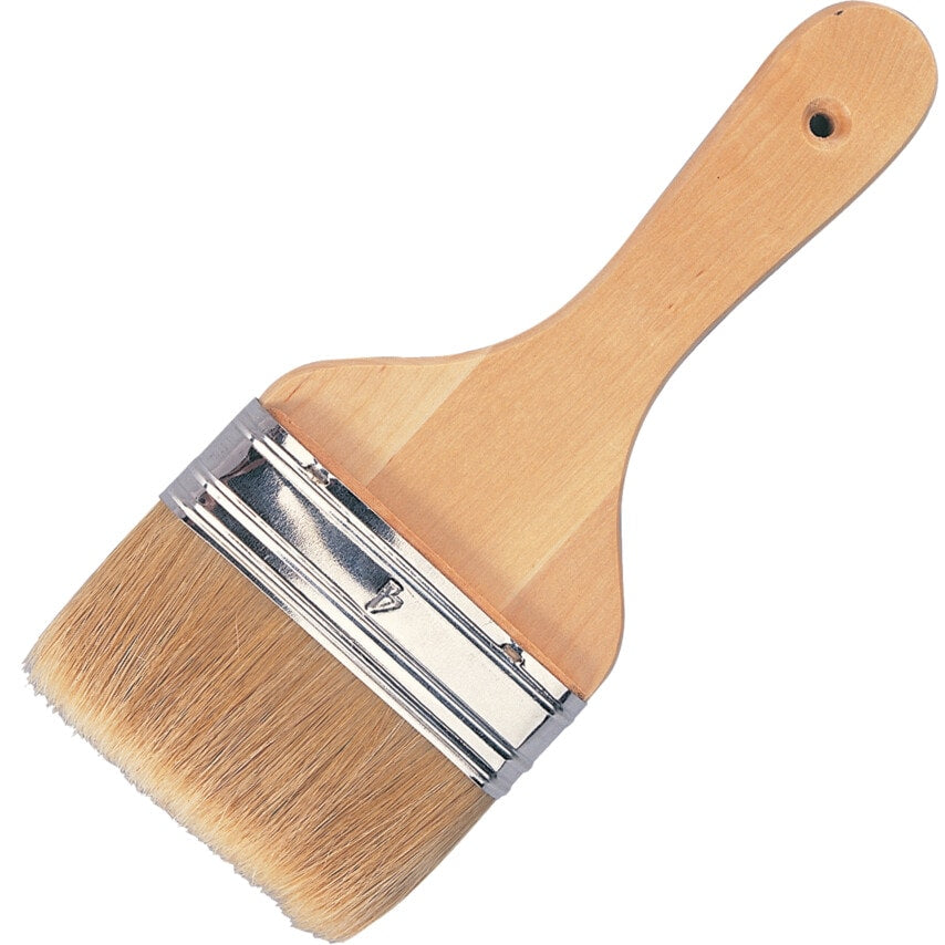 Block Paint Brush, Natural Bristle, 4in