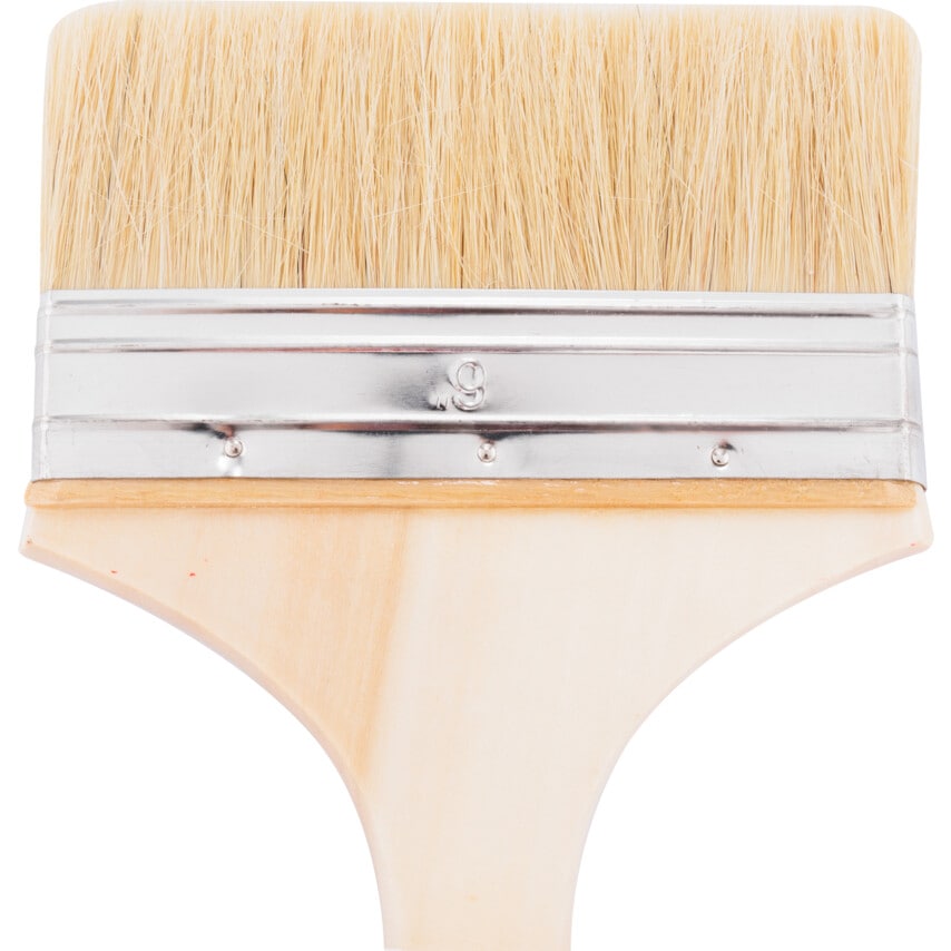 Block Paint Brush, Natural Bristle, 6in