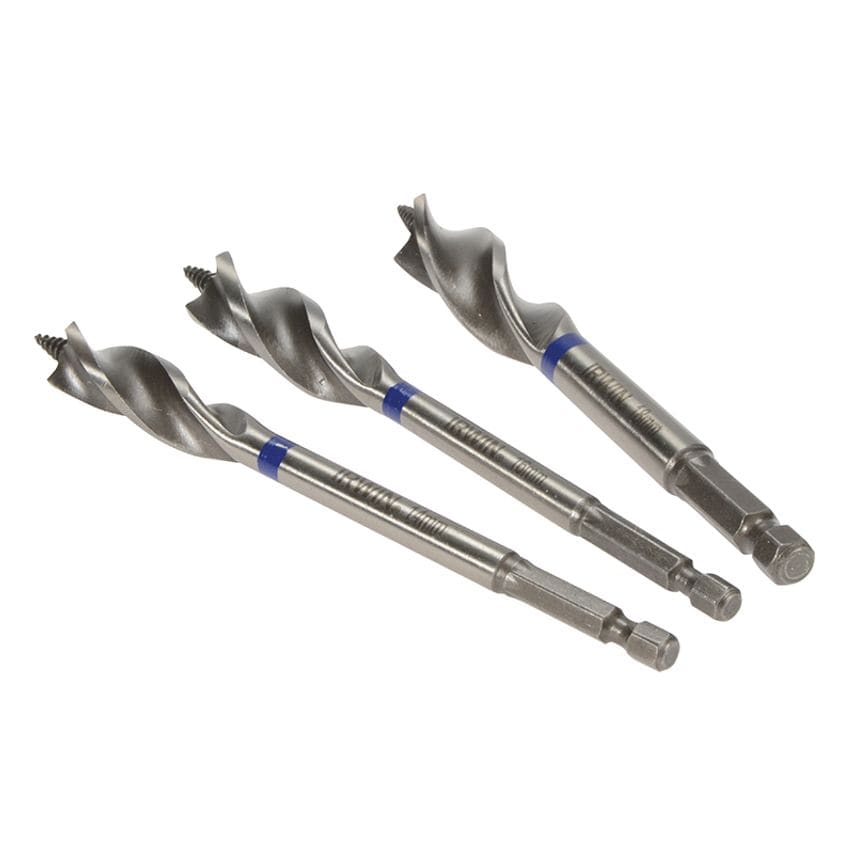 Blue Groove Wood Power Bit Set, 3 Piece 14 16 & 18mm IRW10507720
