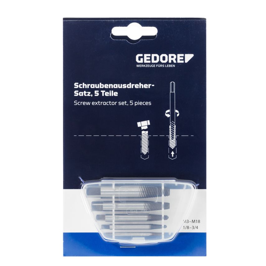 Bolt extractor set 5 pieces