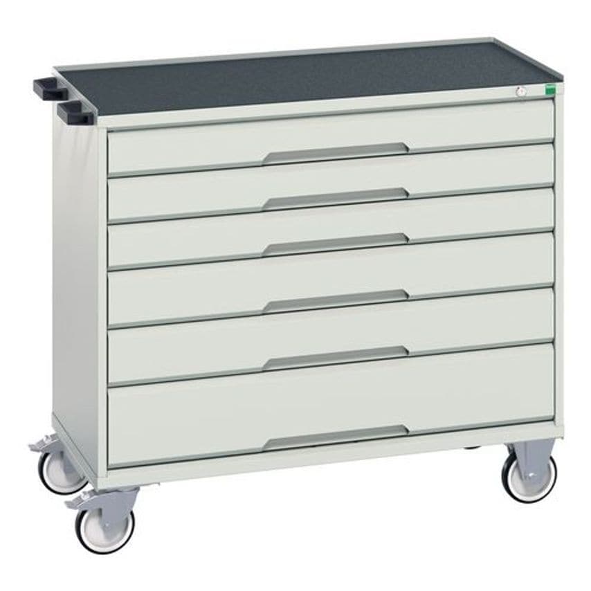 Bott Verso Medium Duty Mobile with 6 Drawers H X W X D mm 965 X 1050 X 550 Type 3 Drawers 100mm, 2 Drawers 125mm, 1 Drawer 175mm - 415529