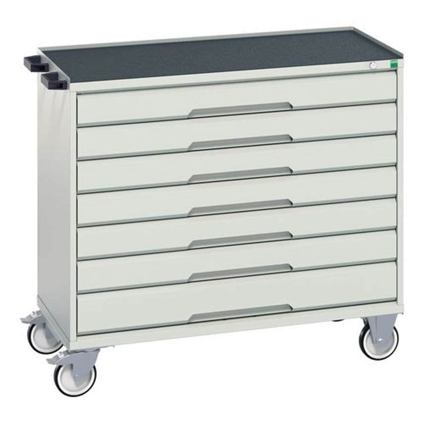 Bott Verso Medium Duty Mobile with 7 Drawers H X W X D mm 965 X 1050 X 550 Type 6 Drawers 100mm, 1 Drawer 125mm - 415538