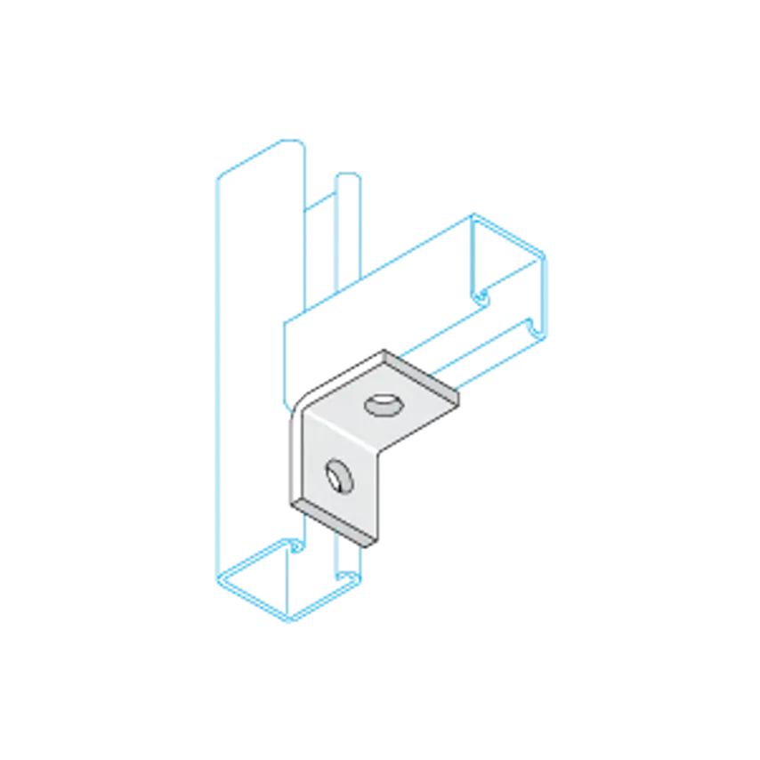 Bracket 90 Degree Fitting 50 x 47 x 3mm Electro Zinc Plated