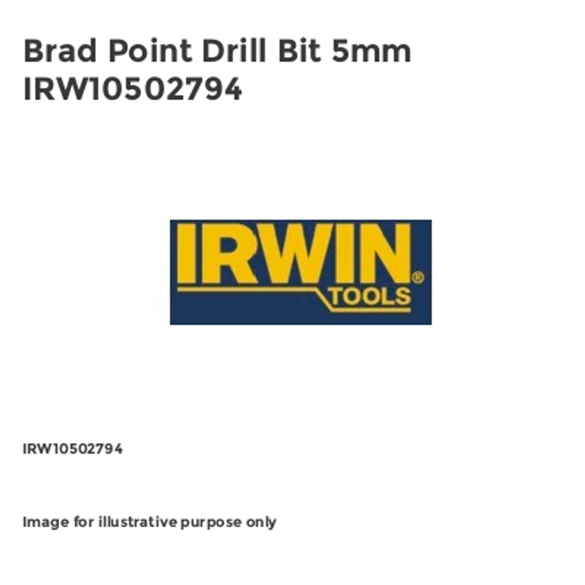 Brad Point Drill Bit 5mm IRW10502794