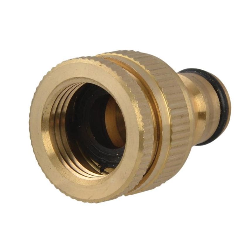 Brass Dual Tap Connector 12.5-19mm (1/2 - 3/4in) FAIHOSETC