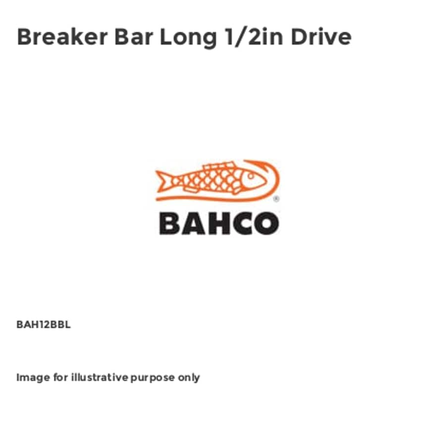 Breaker Bar Long 1/2in Drive BAH12BBL