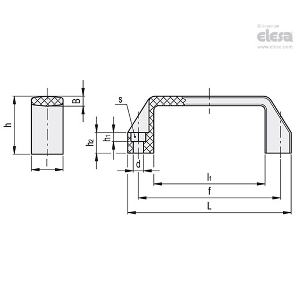 Bridge handle-M.443/110-EH-5