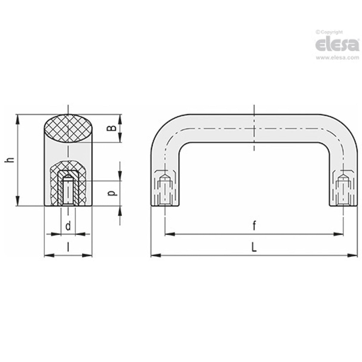 Bridge handle-M.643/190 B-M8