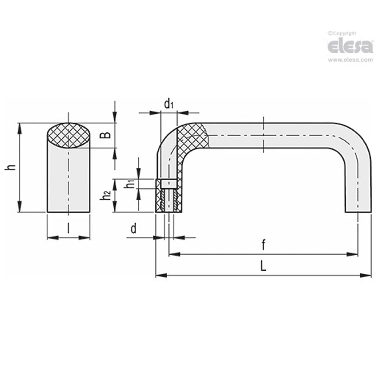 Bridge handle-M.643 FM/100 B-5