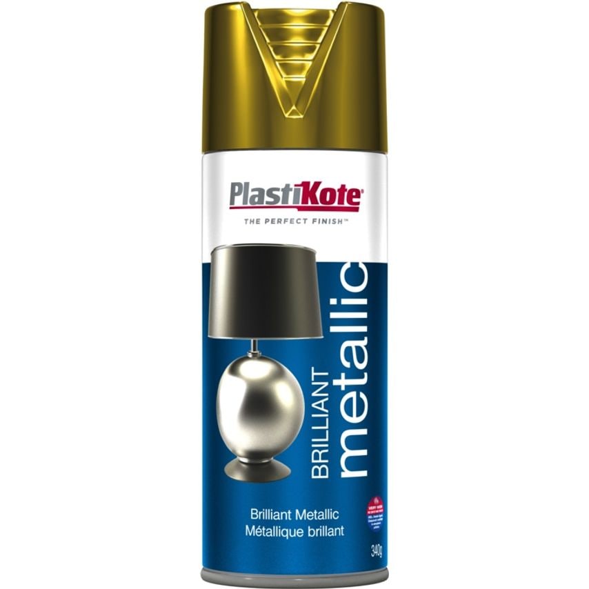 Brilliant Metallic Paint Aerosol 400ml Gold