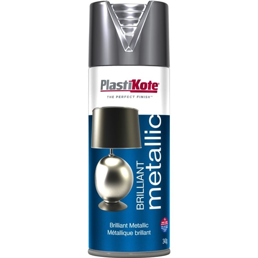 Brilliant Metallic Paint Aerosol 400ml Silver