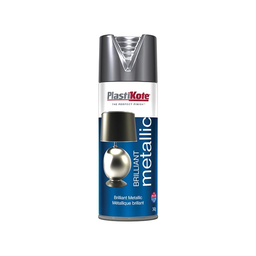 Brilliant Metallic Spray Silver 400ml PKT161