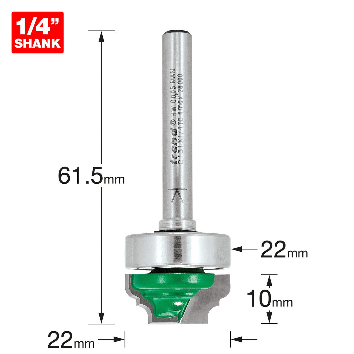 Broken Ogee 2.4mm Radius - C131X1/4TC
