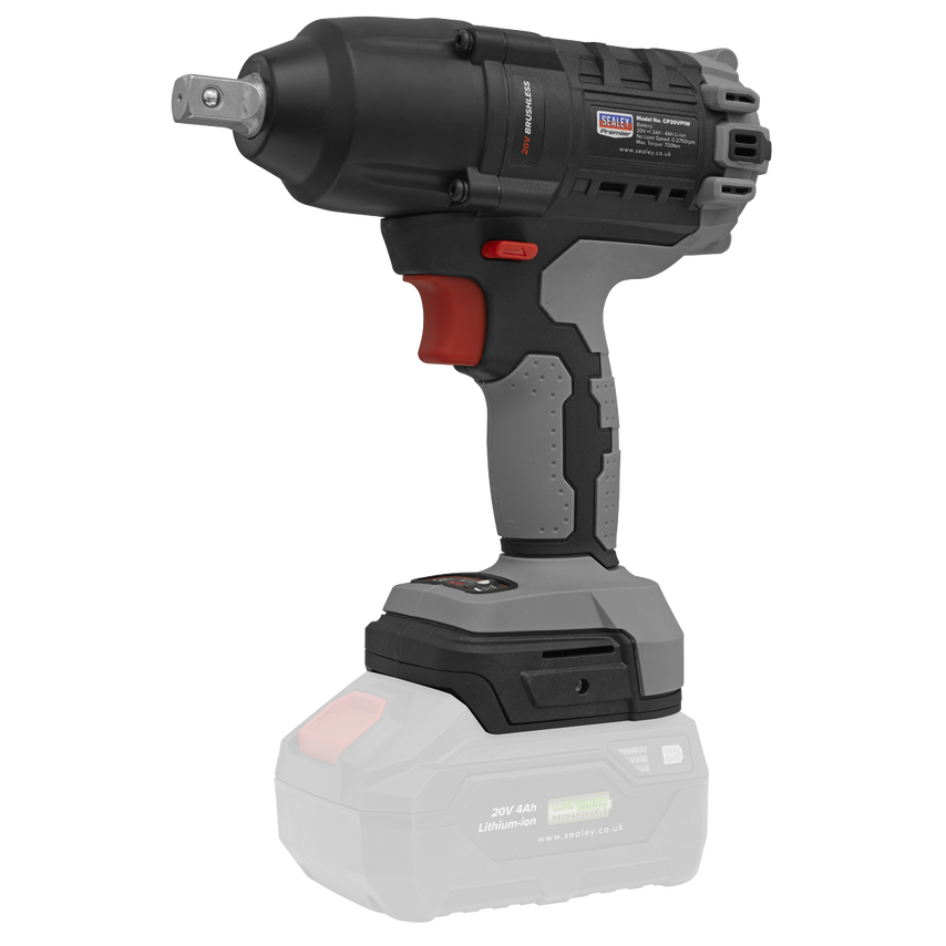 Brushless Impact Wrench Kit 1/2" Sq Drive 700nm 20V - 2 Batteries