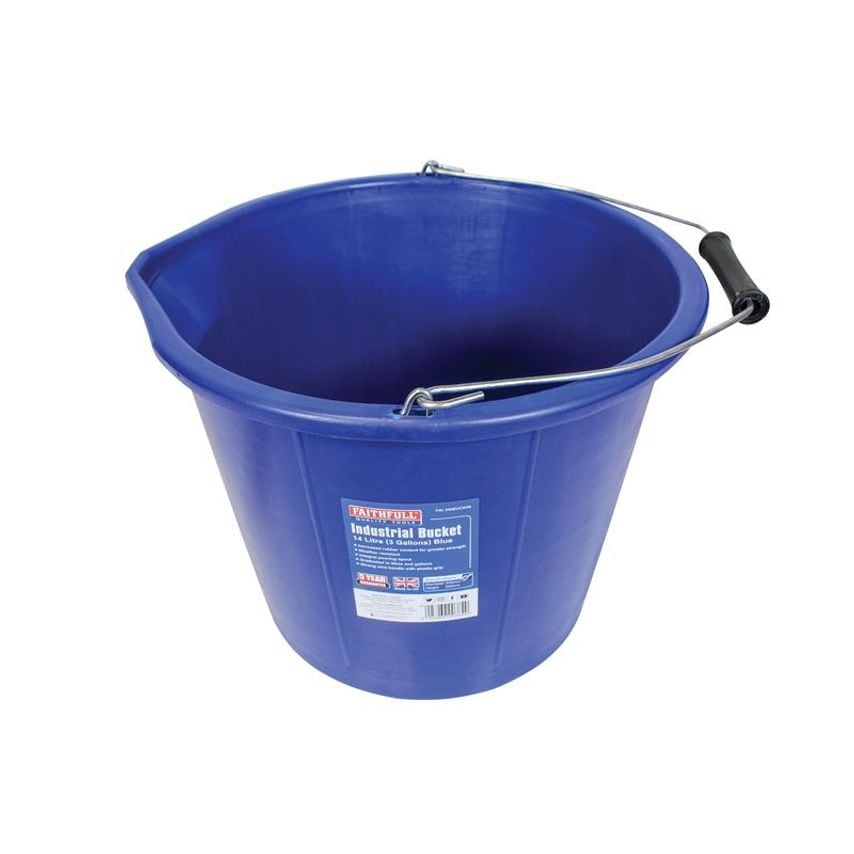 Builder's Industrial Bucket 14 litre (3 gallon) - Blue FAI3GBUCKIN