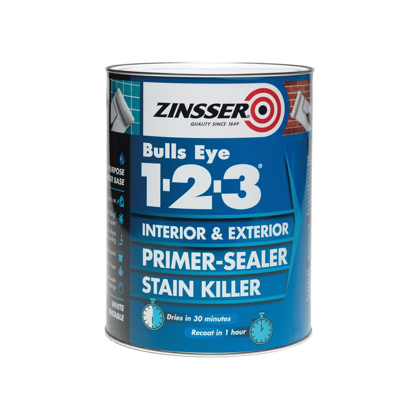 Bulls Eye 1-2-3 Primer Sealer Paint 2.5 Litre