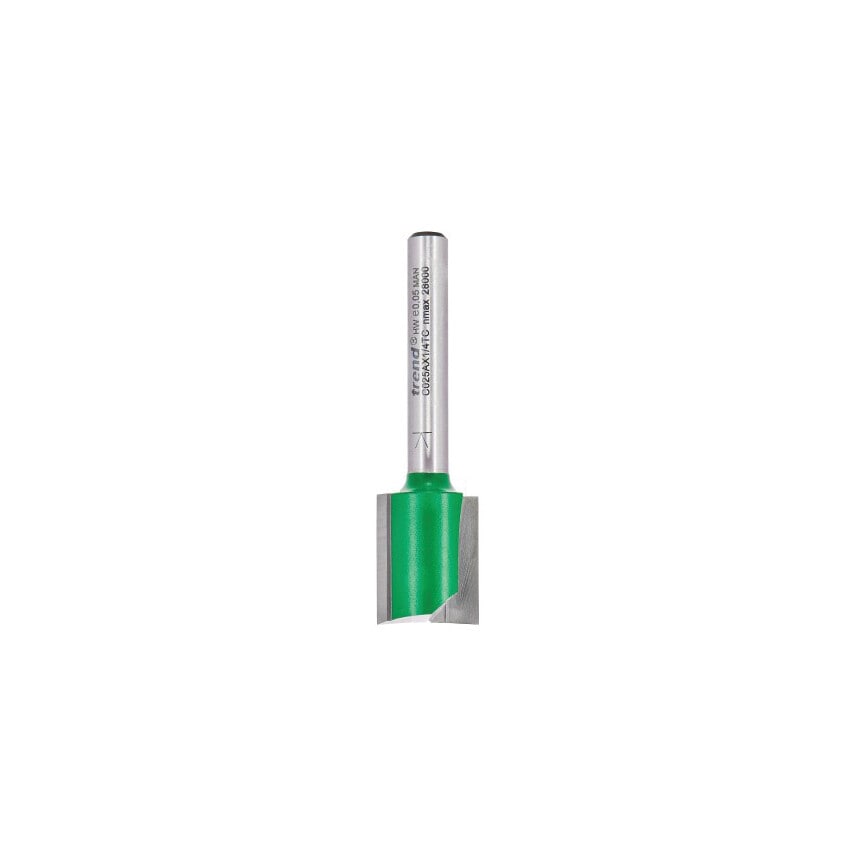 C025AX1/4TC CraftPro 16.0mm Two Flute Straight Router Cutter