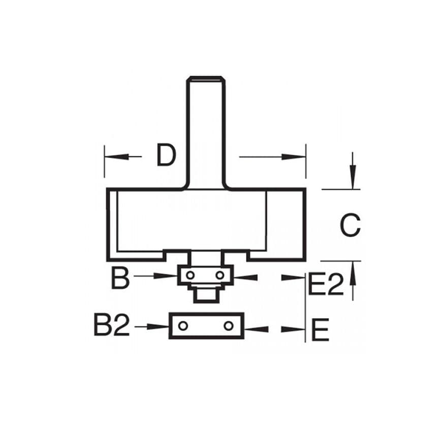 C040 x 1/4 TCT Bearing Guided Rebater 35.0mm TREC04014TC