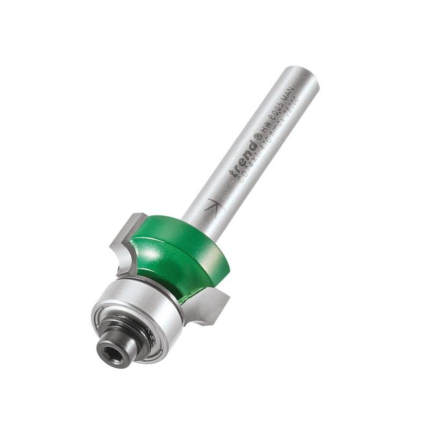 C074 x 1/4 TC Round Over Two Flute Cutter 3.2 x 9.5mm TREC07414TC