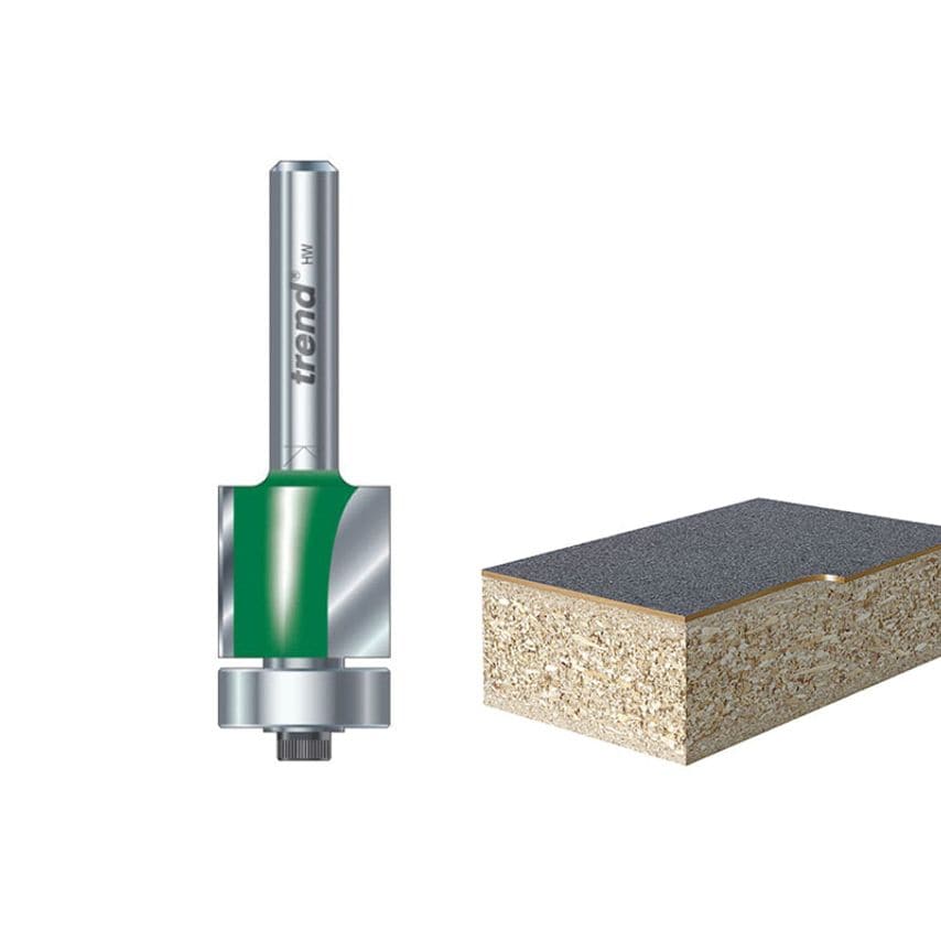 C115 x 1/4 TCT 90 Bearing Guided Trimmer Cutter 9.5 x 12.7mm TREC11514TC