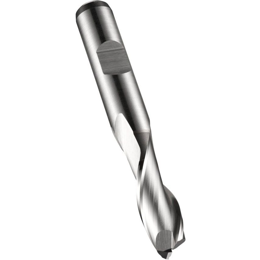 C123 1/16" HSS-E-PM 2 Flute Flatted Shank Slot Drill DIN 844K