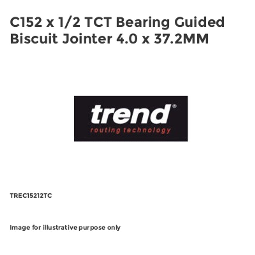 C152 x 1/2 TCT Bearing Guided Biscuit Jointer 4.0 x 37.2MM