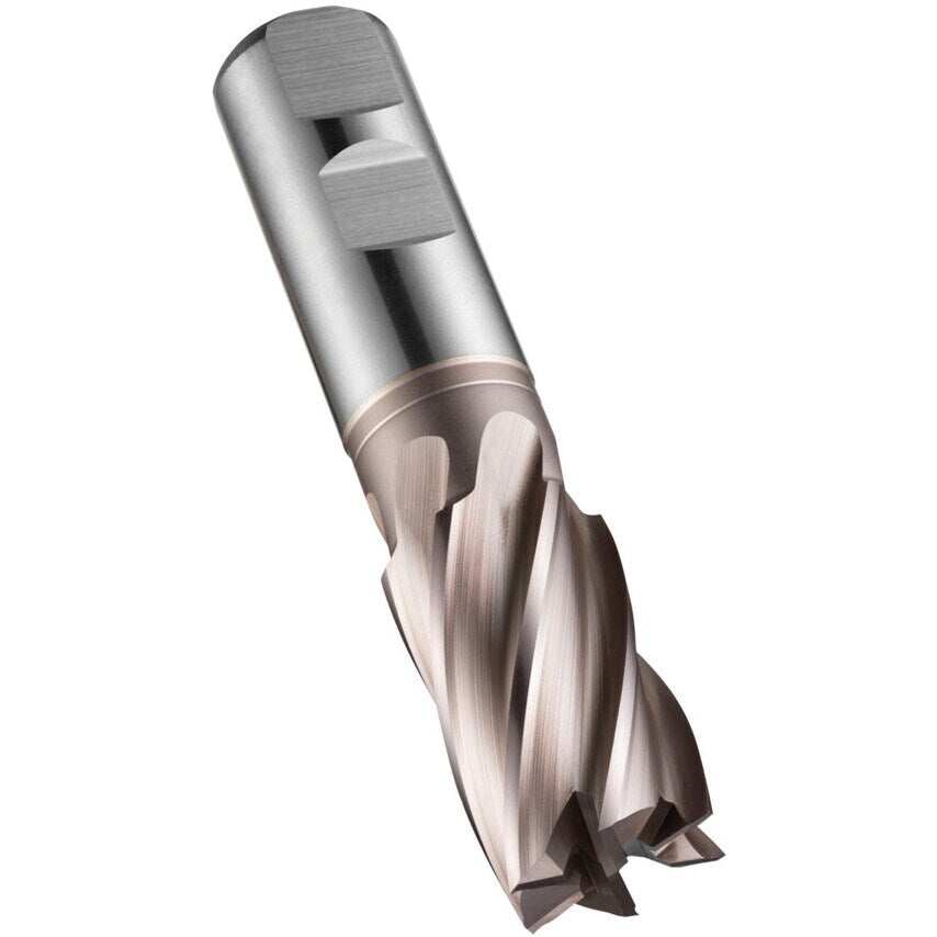C246 4.00mm HSS-E Flatted Shank Multi Flute End Mill - TiCN Coated DIN 844K