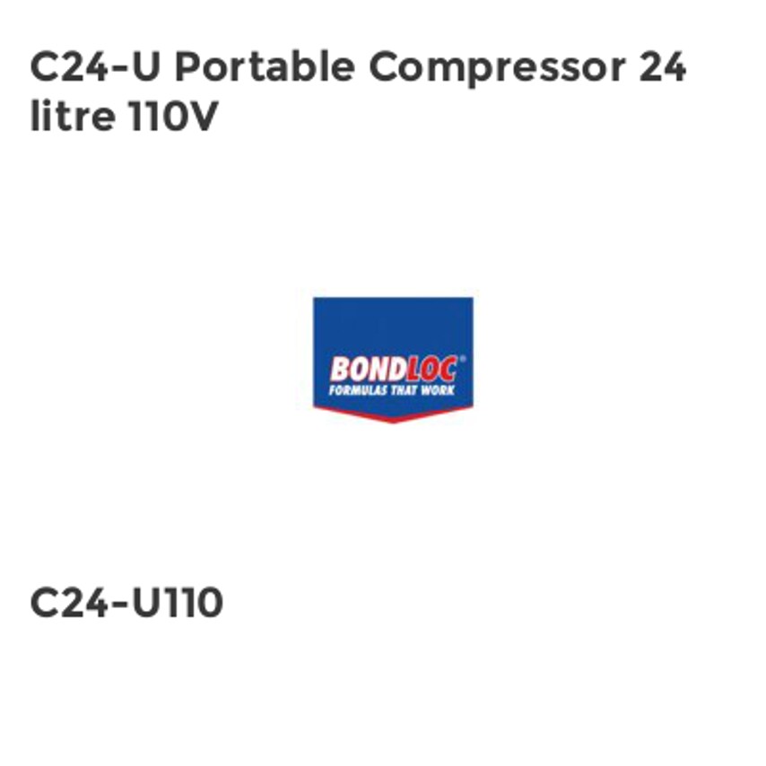 C24-U Portable Compressor 24 litre 110V BOSC24U110