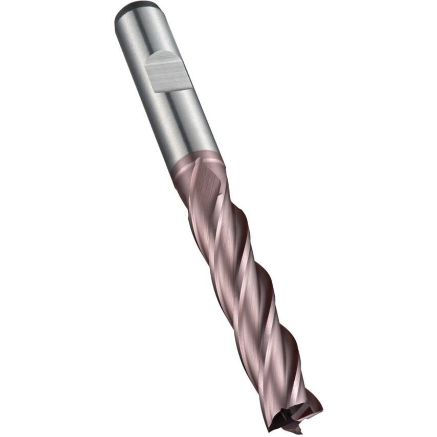C295 5.00mm HSS-E Multi Flute Flatted Shank Long Series End Mill - TiCN Coated DIN 844L