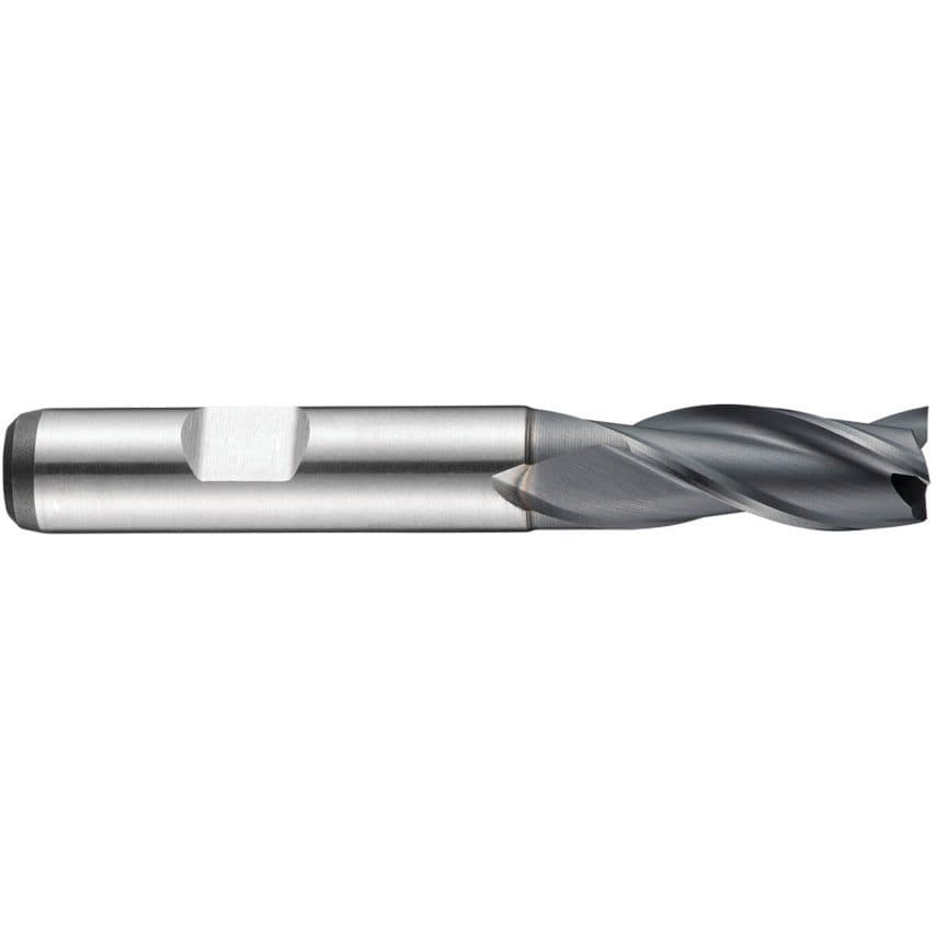 C352 12MM HSS-E-PM 3 Flute Flatted Shank Slot Drill - Alcrona Coated DIN 844 K