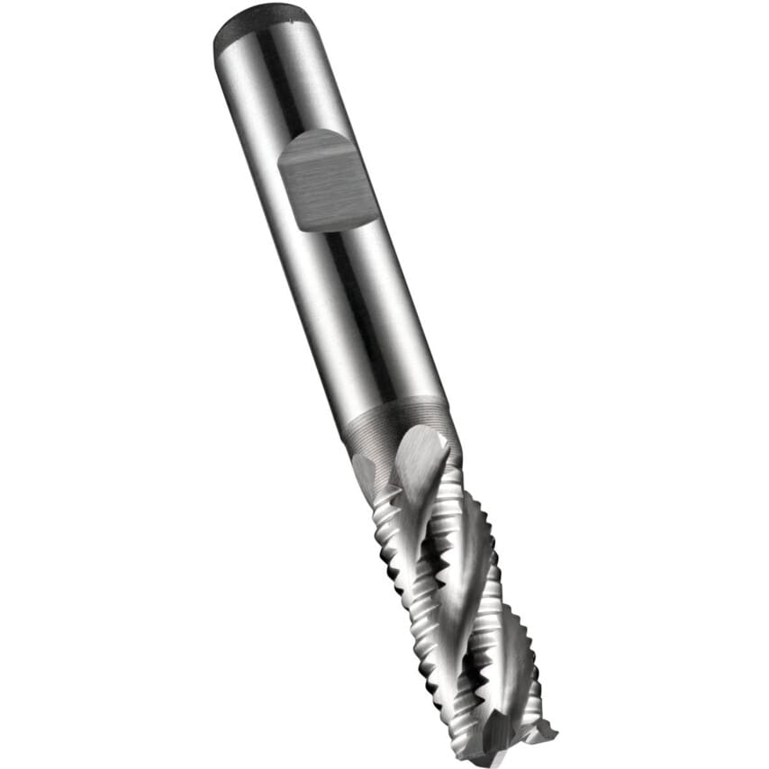 C407 18.00mm HSS-E Flatted Shank Multi Flute Roughing End Mill DIN 844 K