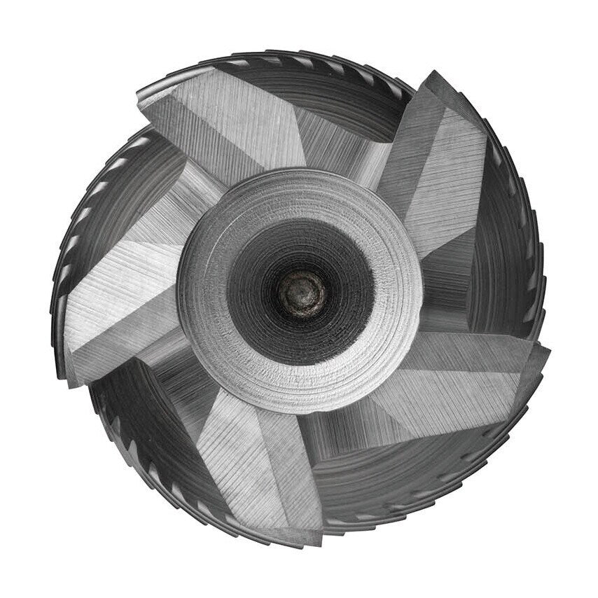 C413 16.00mm HSS-E Flatted Shank Multi-Flute Roughing End Mill - TiCN Coated DIN 844 K