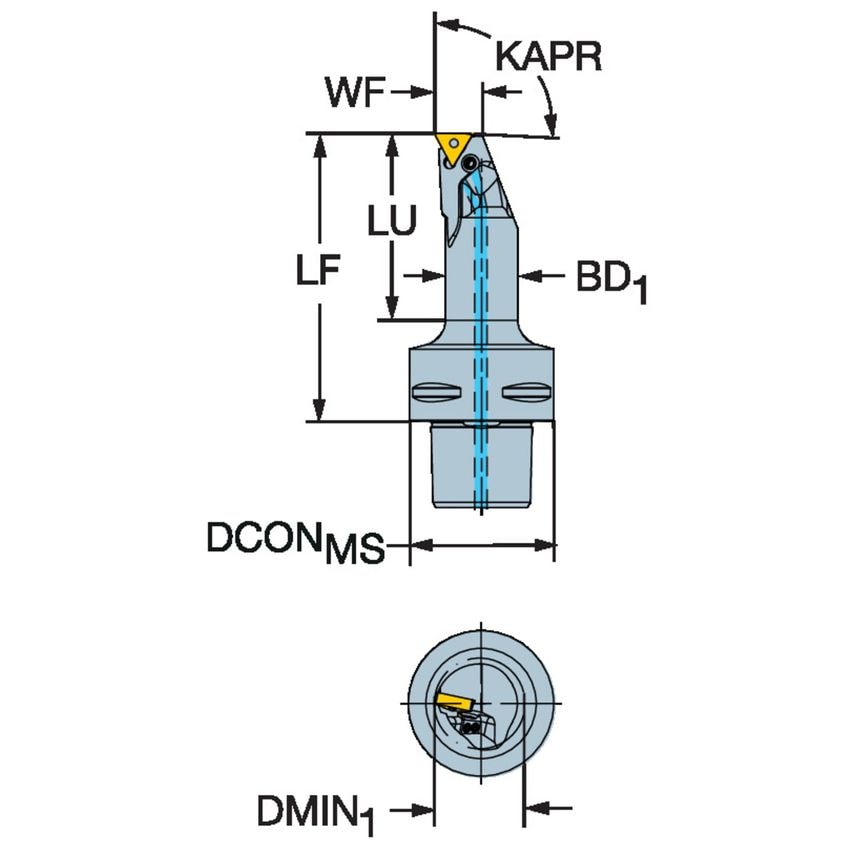 C4-PTFNR-13080-11HP Cutting Unit for Turning