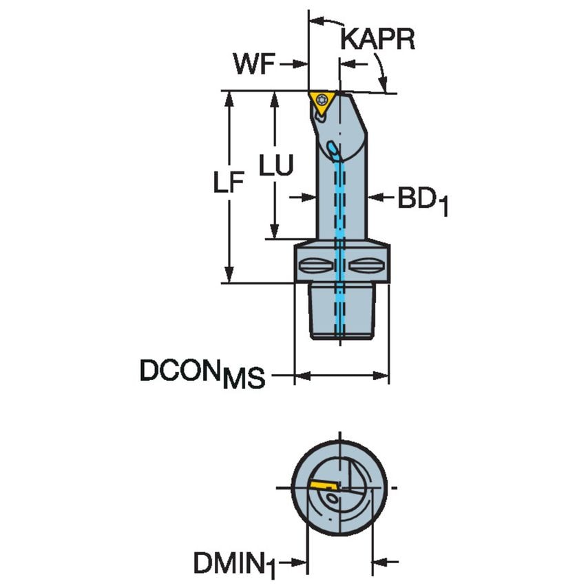 C4-STFCL-13080-11 CoroTurn 107 Cutting Unit