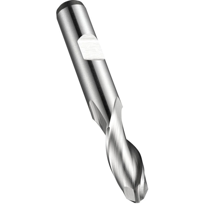 C505 5.00MM HSS-E 2 Flute Flatted Shank Ball Nosed Slot Drill DIN 844 K