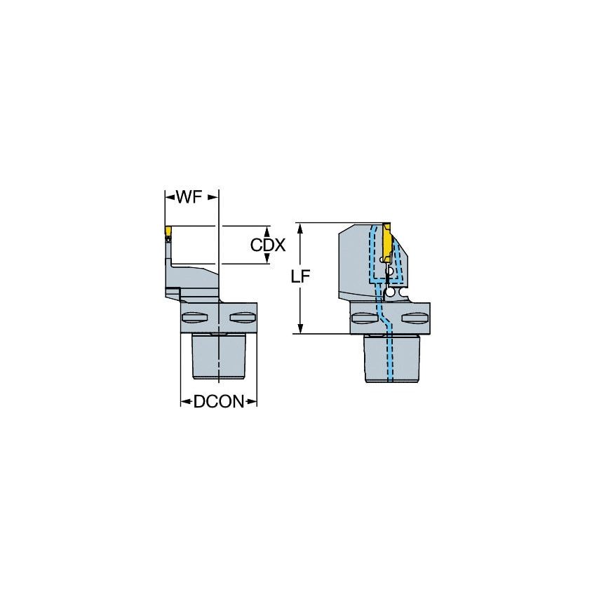 C6-RF123H25C45070E Cutting Unit for Parting/Grooving