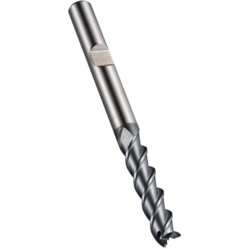 C920 20.00mm HSS-E Flatted Shank Multi Flute Long Series End Mill - Alcrona Coated - DIN 844L