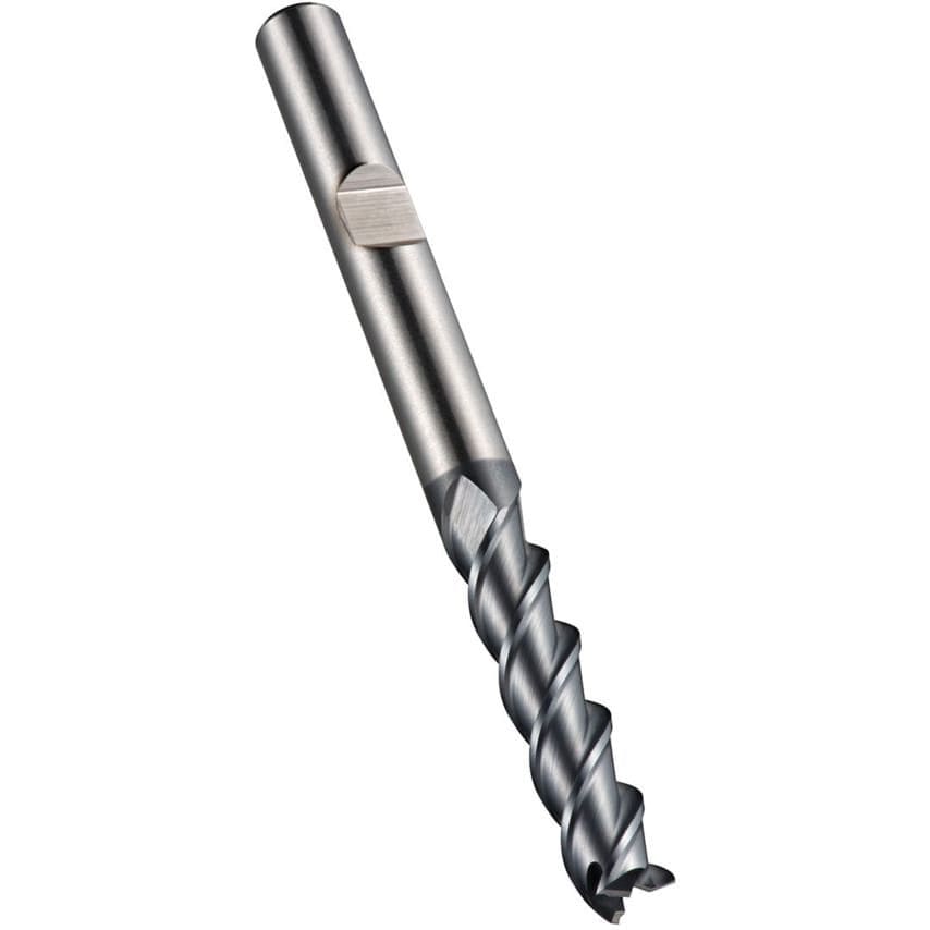 C920 25.00MM HSS-E Flatted Shank Multi Flute Long Series End Mill - Alcrona Coated - DIN 844L