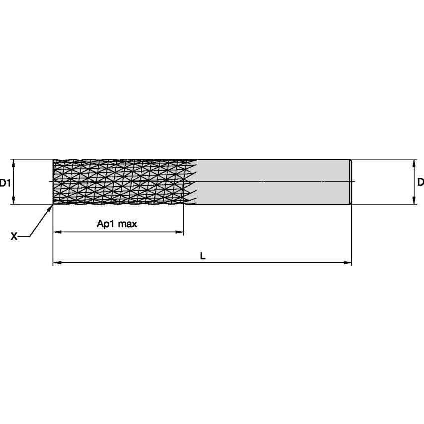 CBDB1000AXAS Router - Burr Style D= 10MM AP
